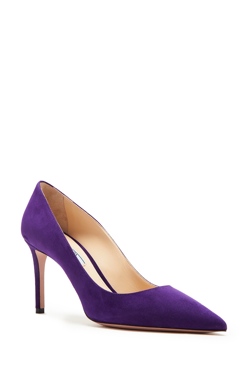 фото Фиолетовые замшевые туфли prada