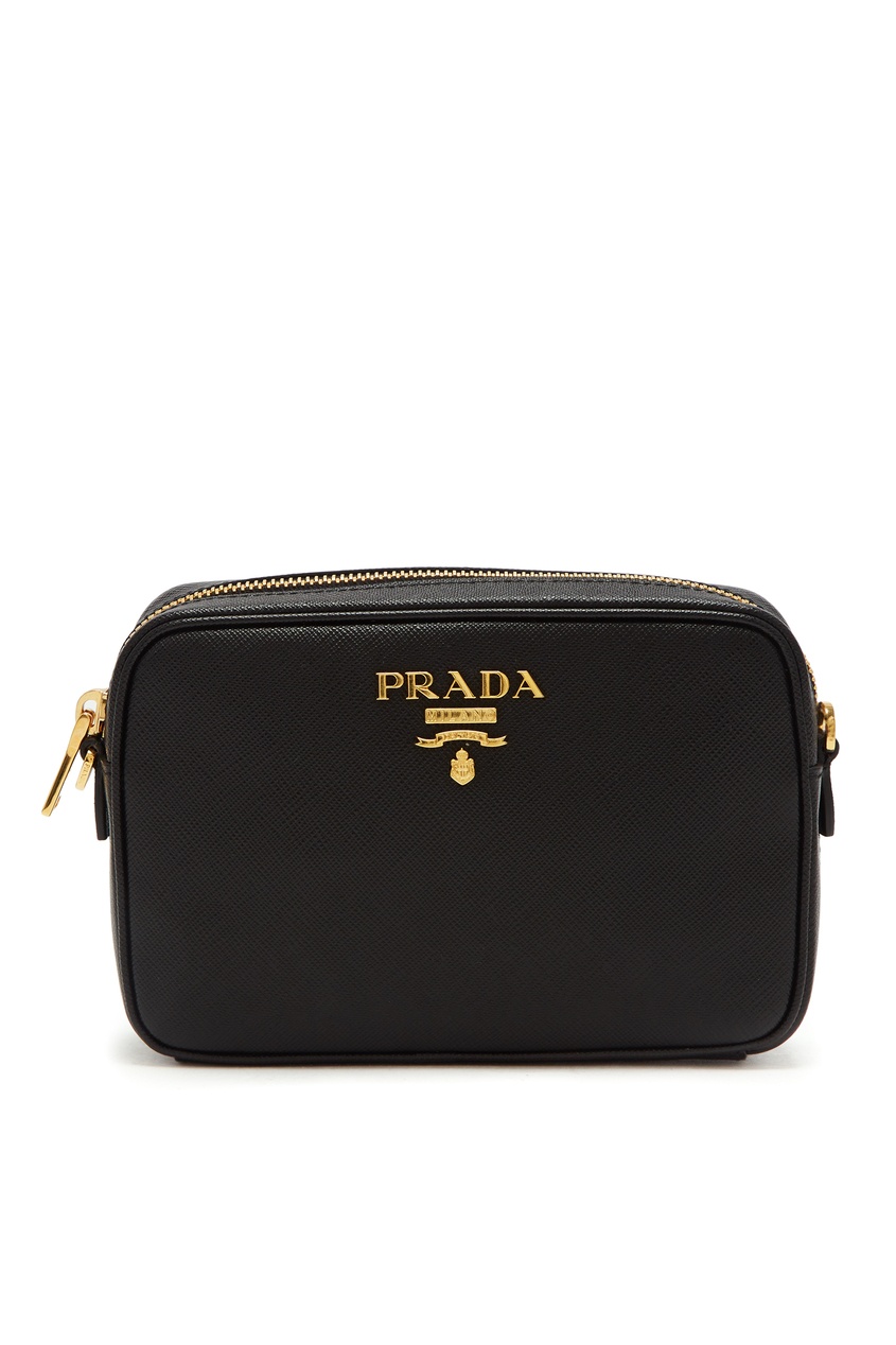 фото Черная сумка-кроссбоди Prada