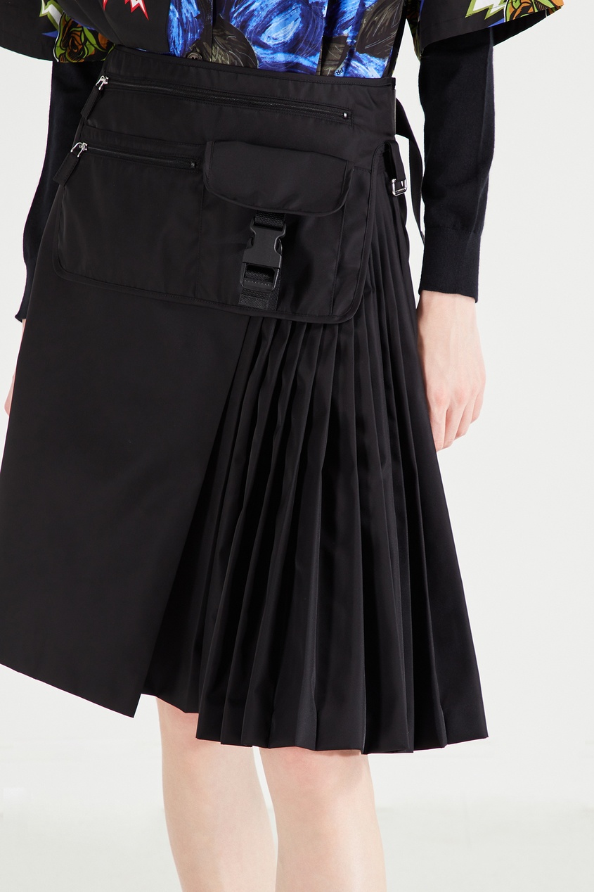 фото Черная юбка со съемной деталью prada