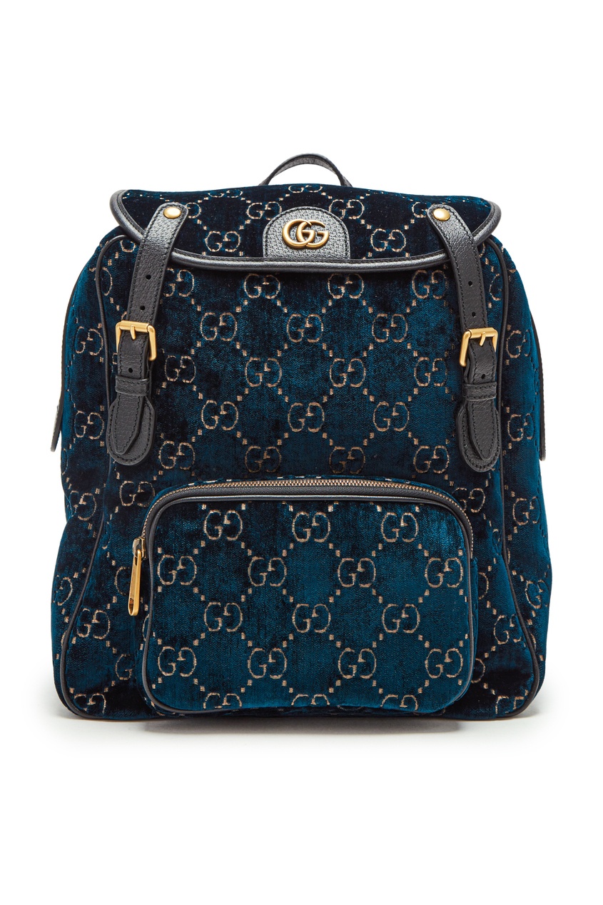 фото Бархатный рюкзак с монограммой GG Gucci man