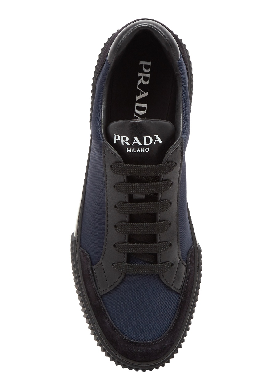 фото Кеды из замши и нейлона Prada