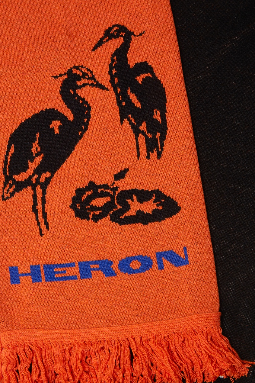 фото Шарф черного и оранжевого цвета Heron preston