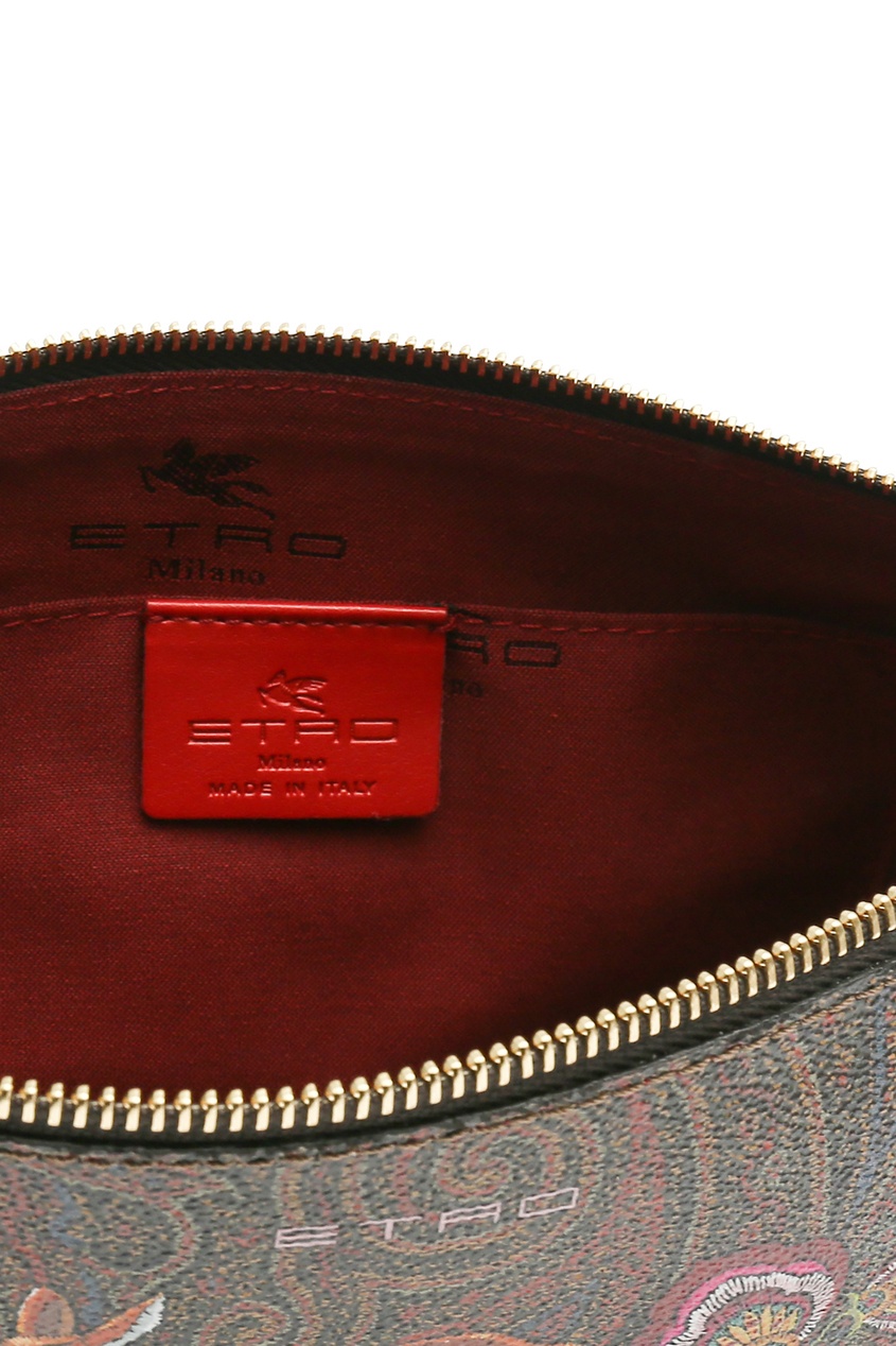 фото Коричневая сумка с узором и рисунком Etro