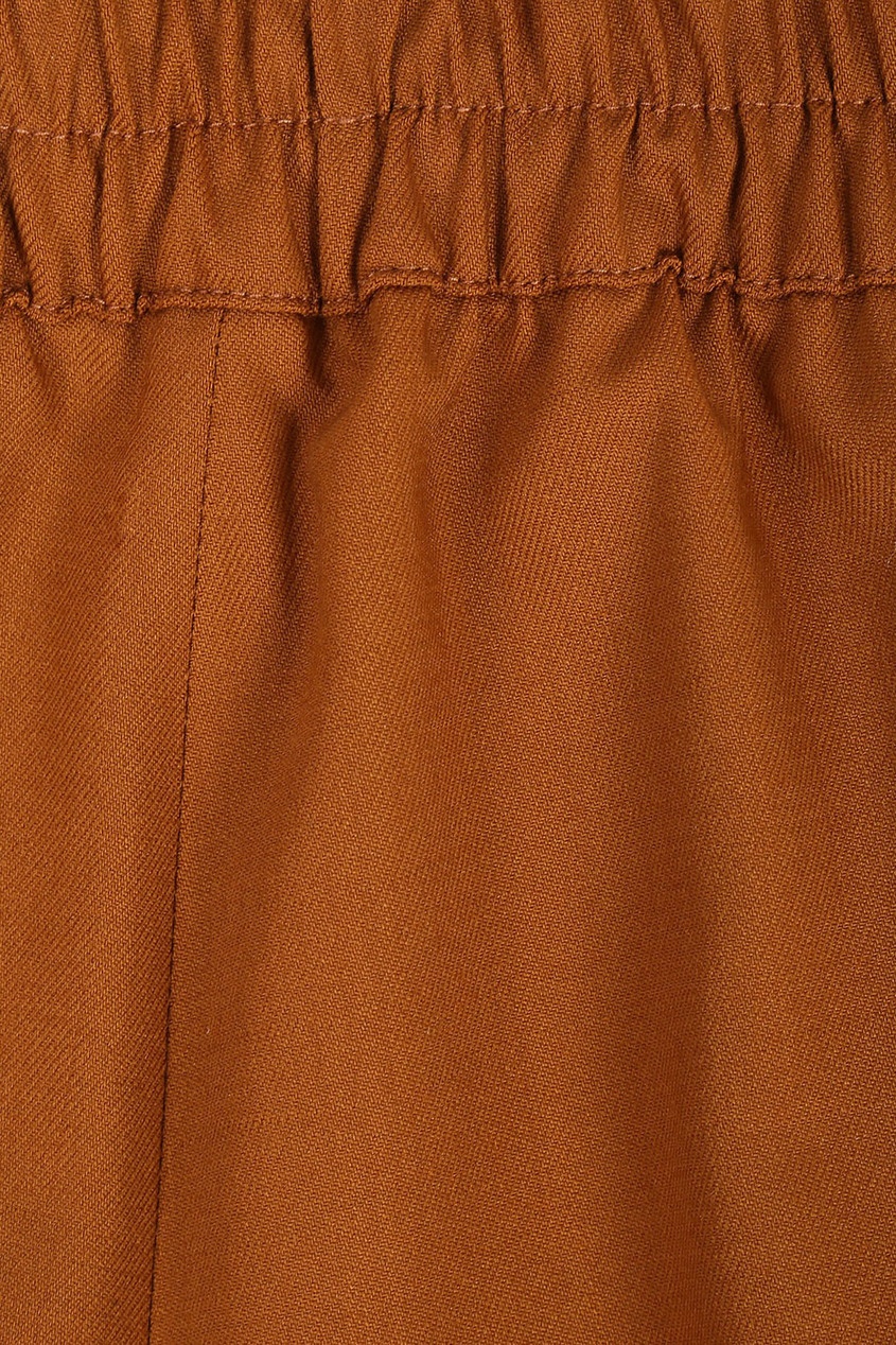 фото Терракотовые брюки с поясом на резинке Etro