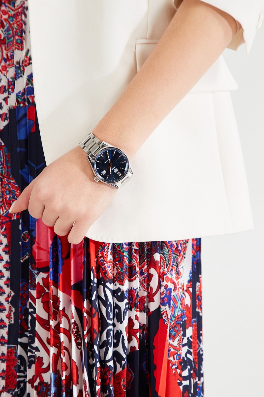 фото CARRERA Кварцевые женские часы с синим циферблатом Tag heuer