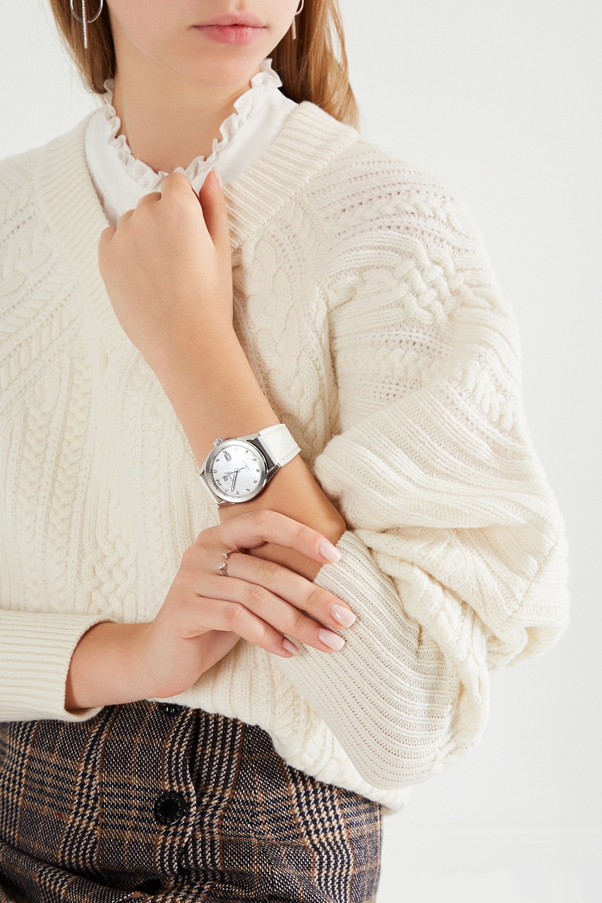 фото Carrera кварцевые женские часы с циферблатом из белого перламутра tag heuer