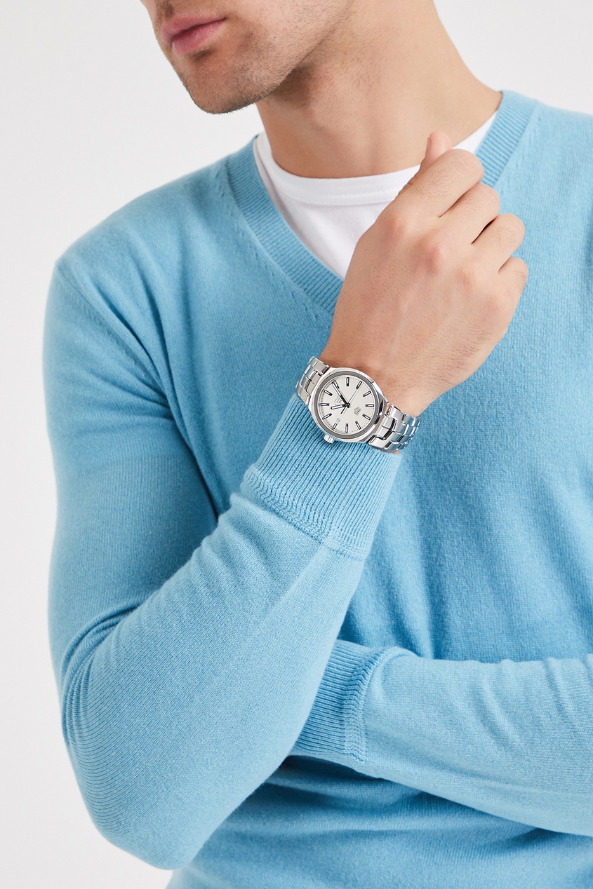 фото Link calibre 5 автоматические мужские часы с серебристым циферблатом tag heuer