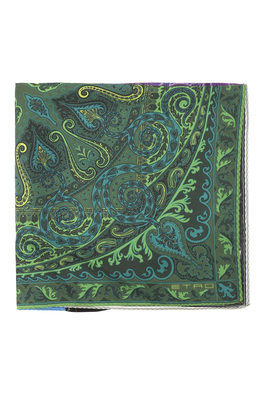 фото Сине-зеленый платок с орнаментом Etro