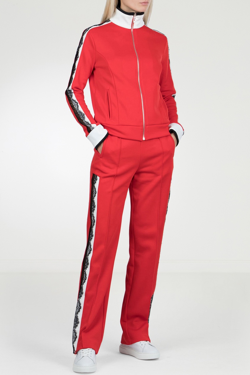 фото Красный спортивный костюм с отделкой Pinko