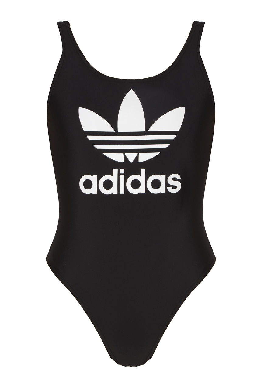 фото Черный купальник с логотипом-трилистником Adidas