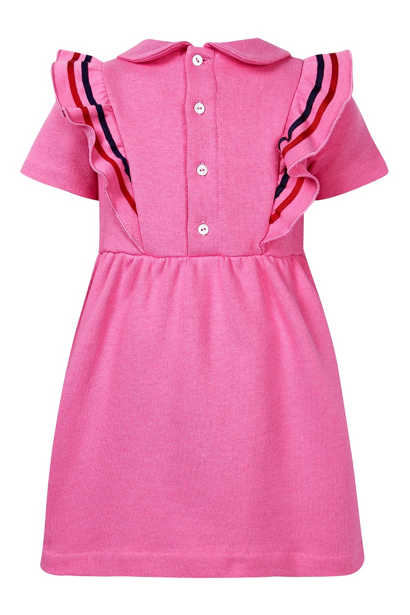фото Розовое платье с цветной отделкой gucci