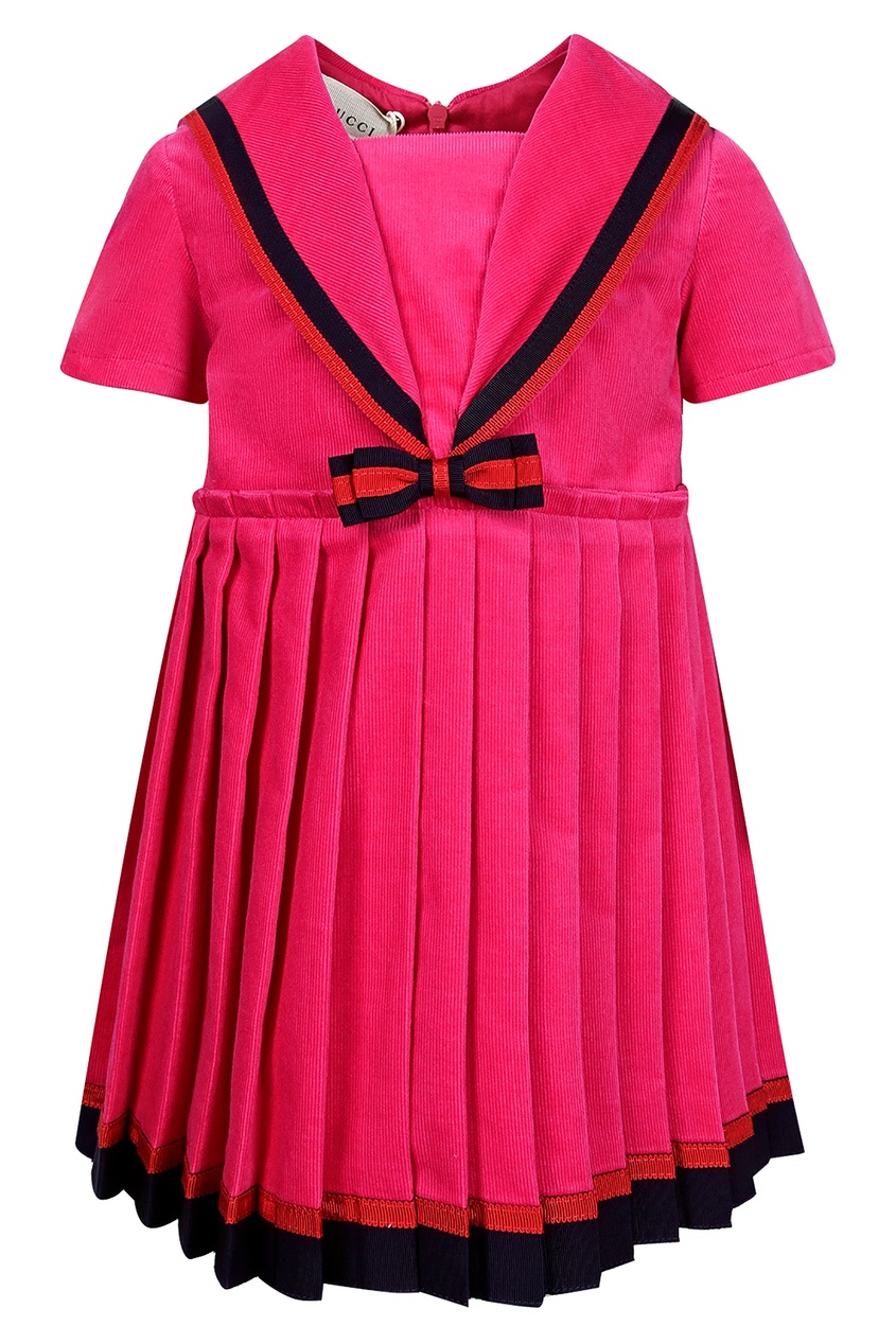 фото Приталенное розовое платье gucci