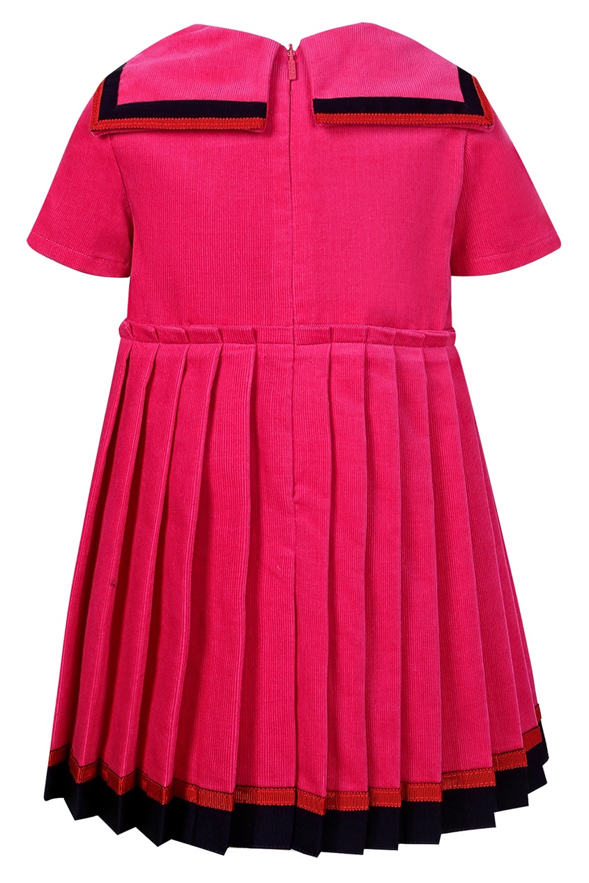 фото Приталенное розовое платье gucci