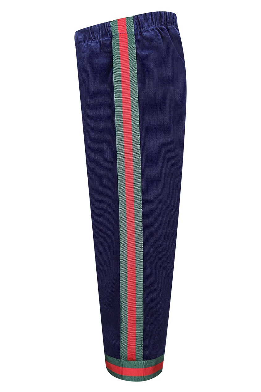 фото Вельветовые брюки с отделкой gucci