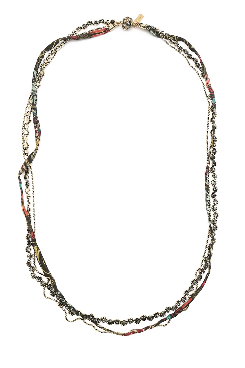 фото Ожерелье из металла и шелка Etro