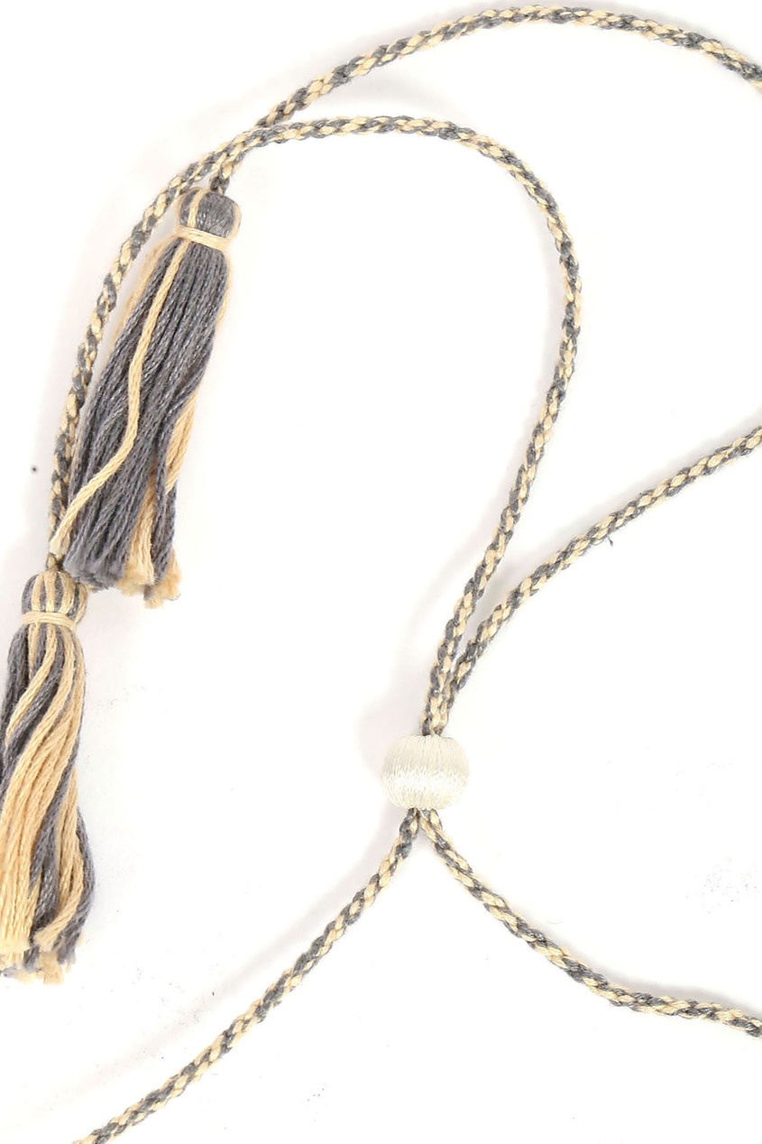 фото Плетеное ожерелье с дымчатыми кристаллами Etro
