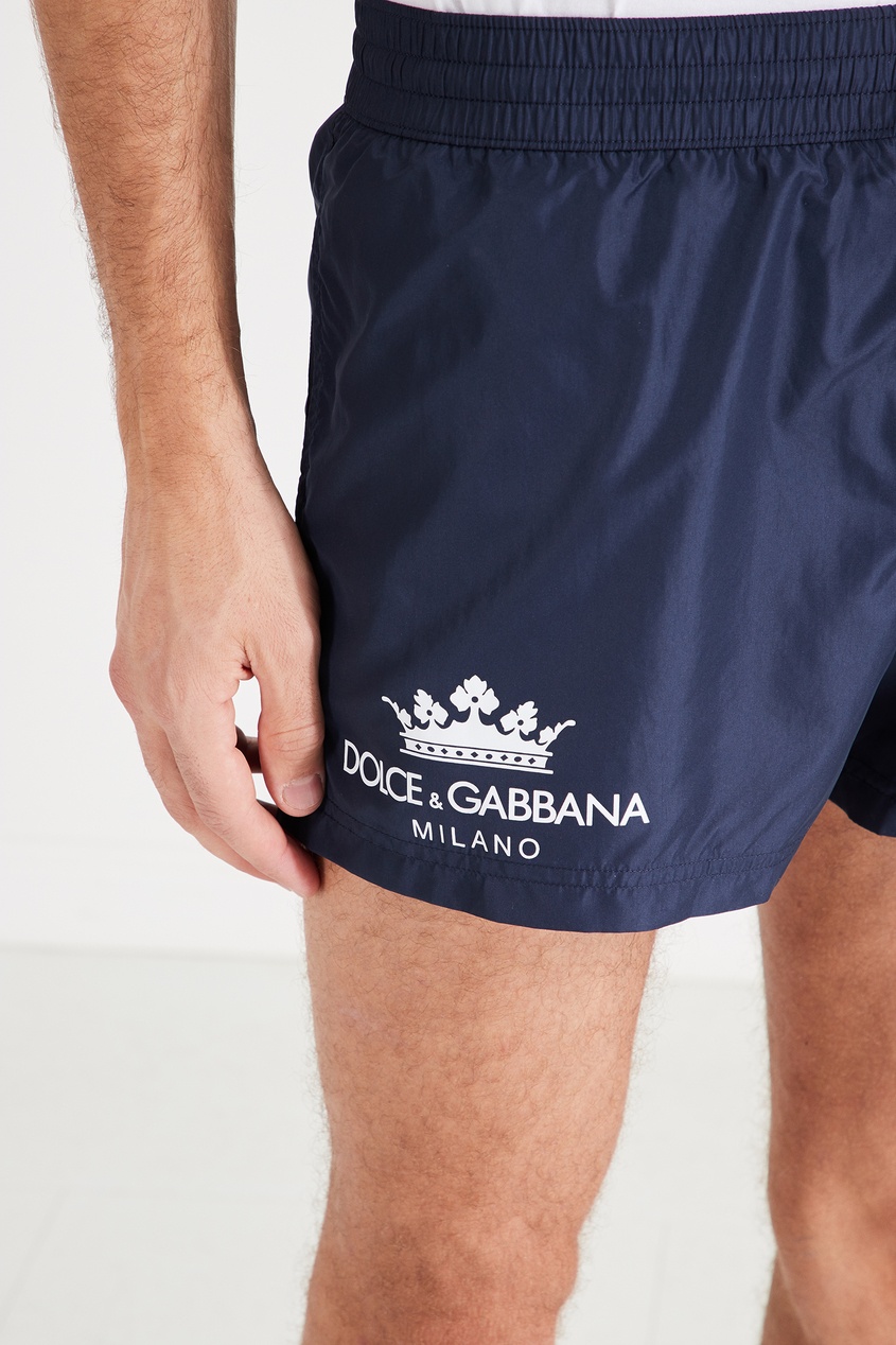 фото Темно-синие спортивные шорты Dolce&gabbana