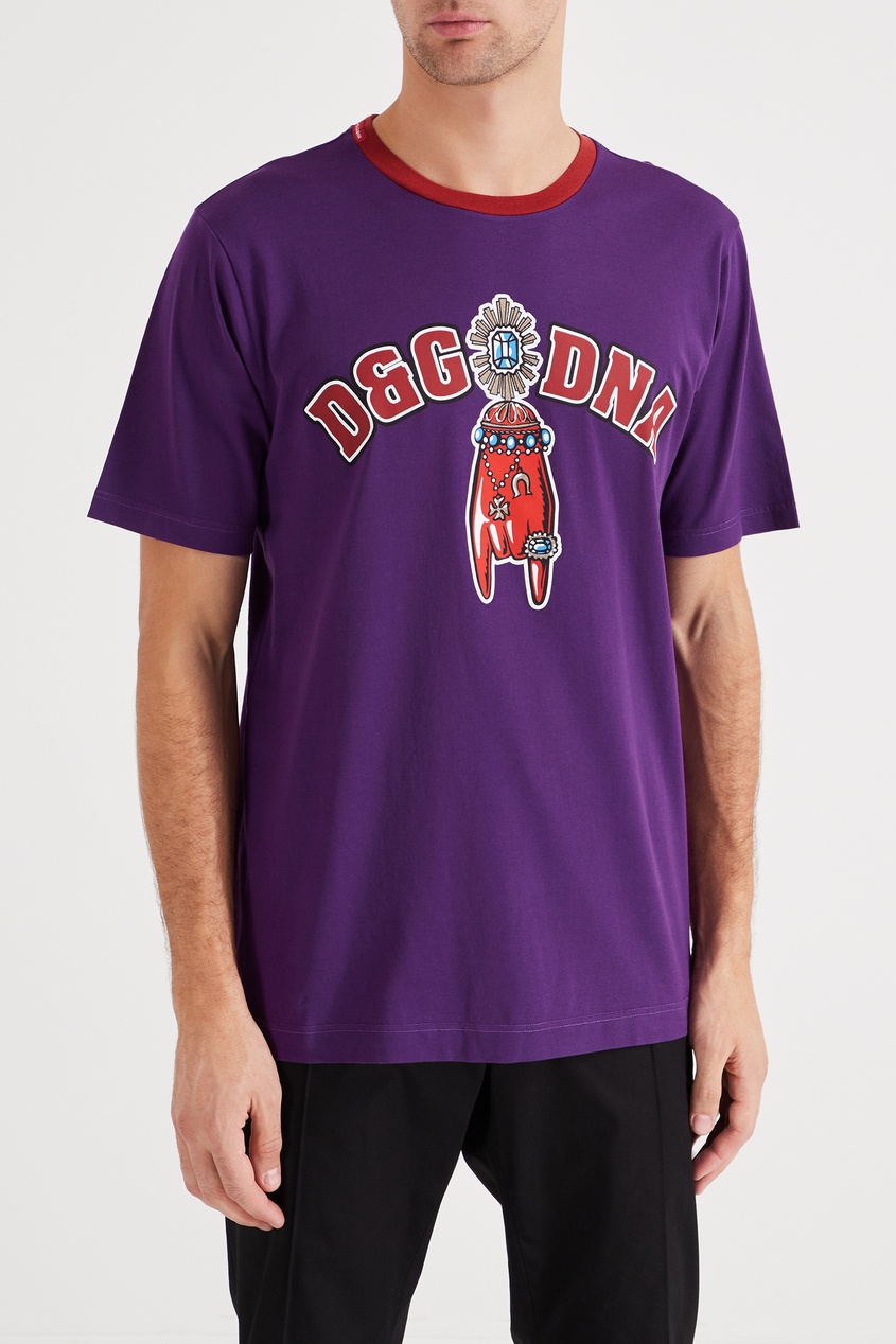 фото Фиолетовая футболка с принтом Dolce&gabbana