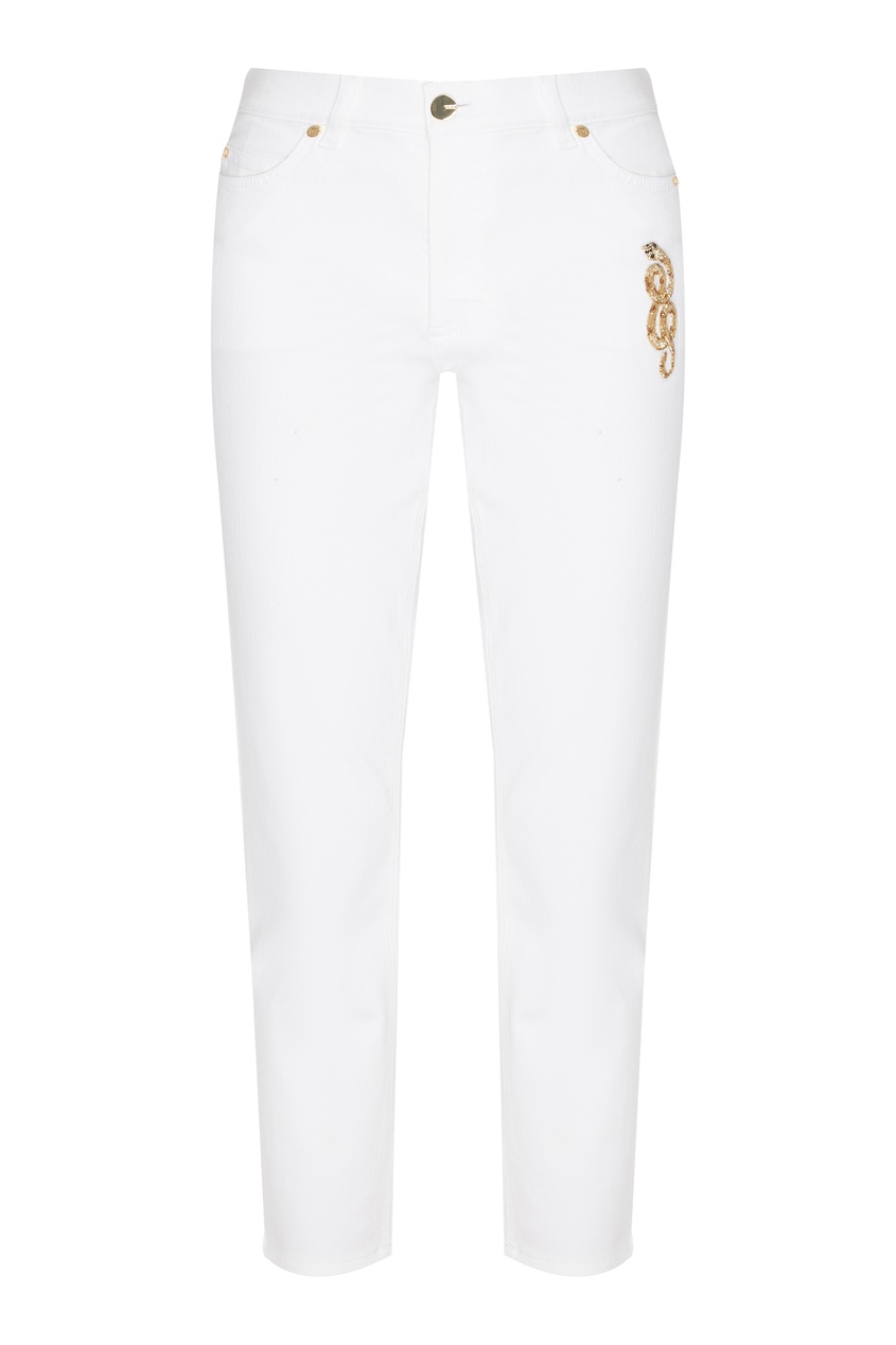 Укороченные джинсы  - белый цвет