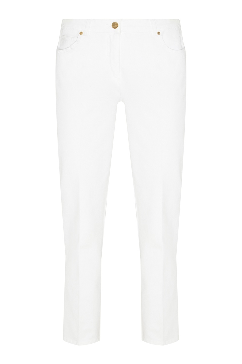 Укороченные джинсы  - белый цвет