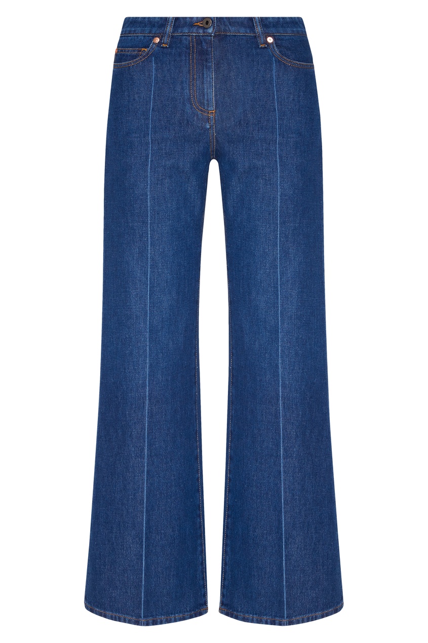 фото Синие расклешенные джинсы valentino