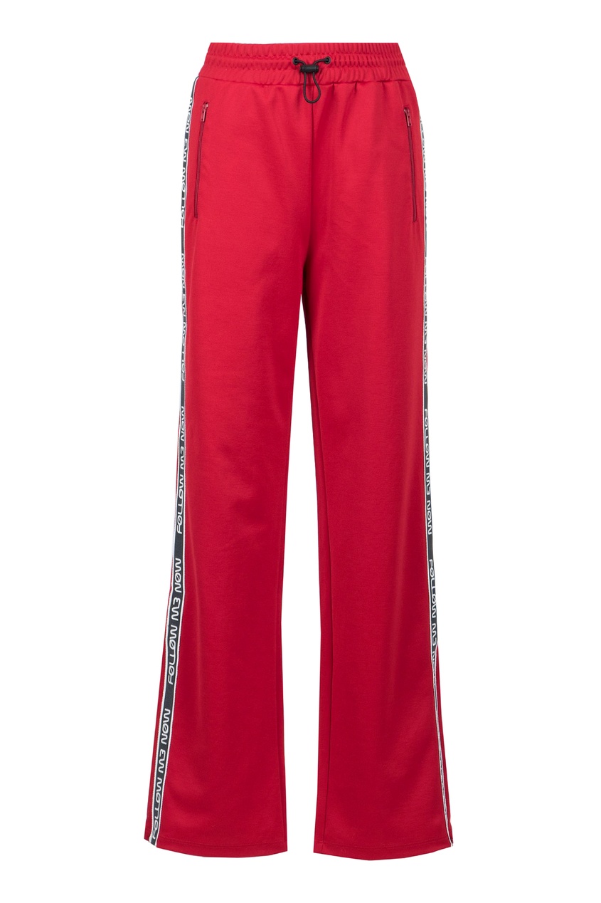 фото Красные брюки-джоггеры с лампасами red valentino