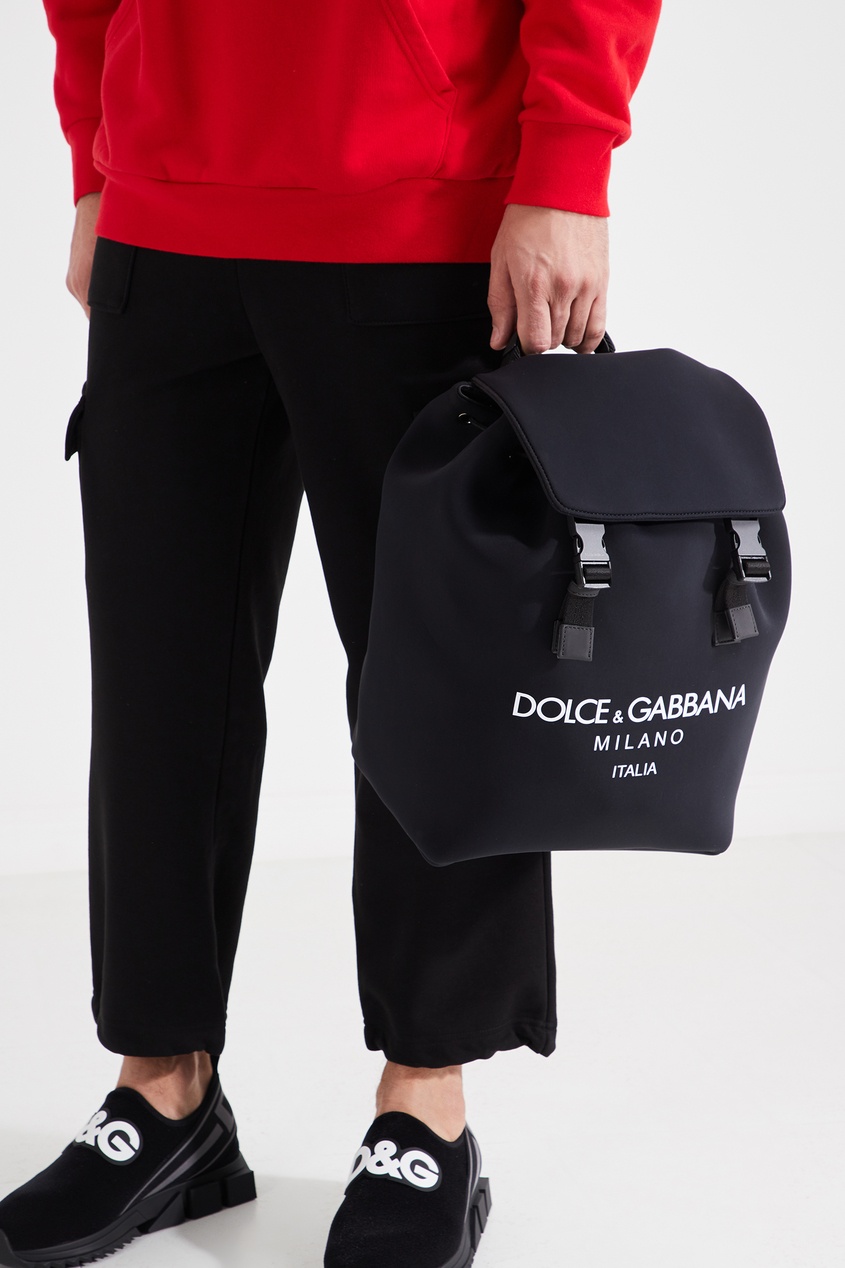 фото Черный текстильный рюкзак palermo tecnico dolce&gabbana