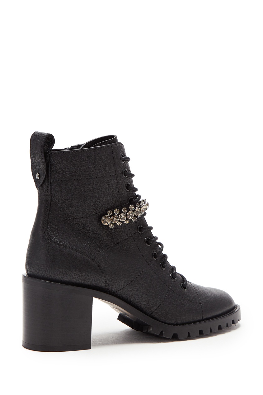 фото Черные ботинки cruz 65 с кристаллами jimmy choo
