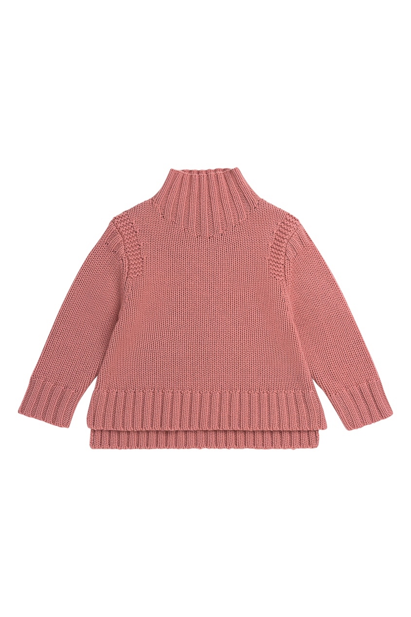 фото Розовый свитер с высоким воротником bonpoint