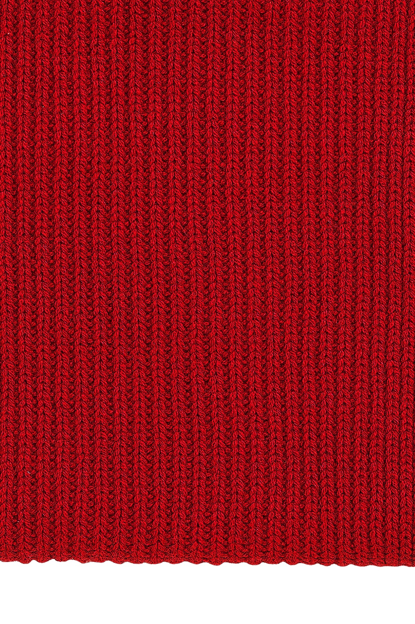 фото Красный вязаный шарф bonpoint