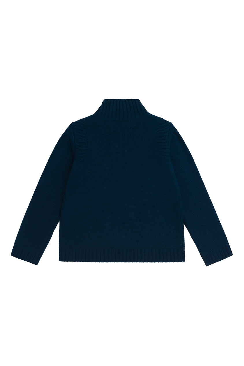 фото Синий свитер с высоким воротником bonpoint