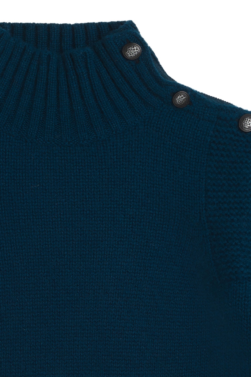 фото Синий свитер с высоким воротником bonpoint