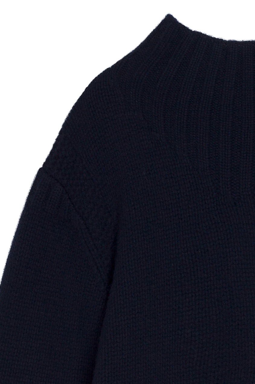 фото Темно-синий свитер с удлиненной спинкой bonpoint