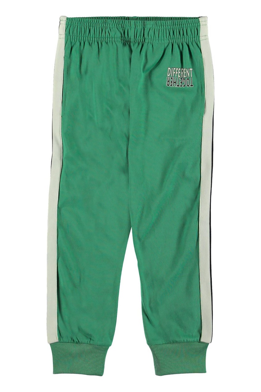 фото Зеленые брюки-джоггеры с лампасами molo