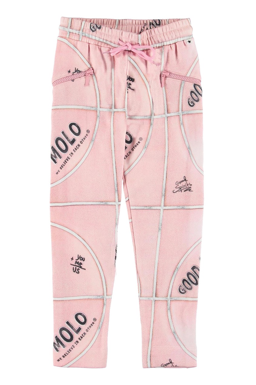 фото Розовые брюки-джоггеры с отделкой molo