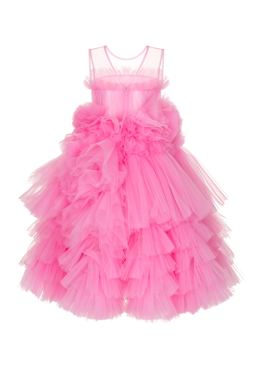 фото Ярко-розовое платье из тюля sasha kim