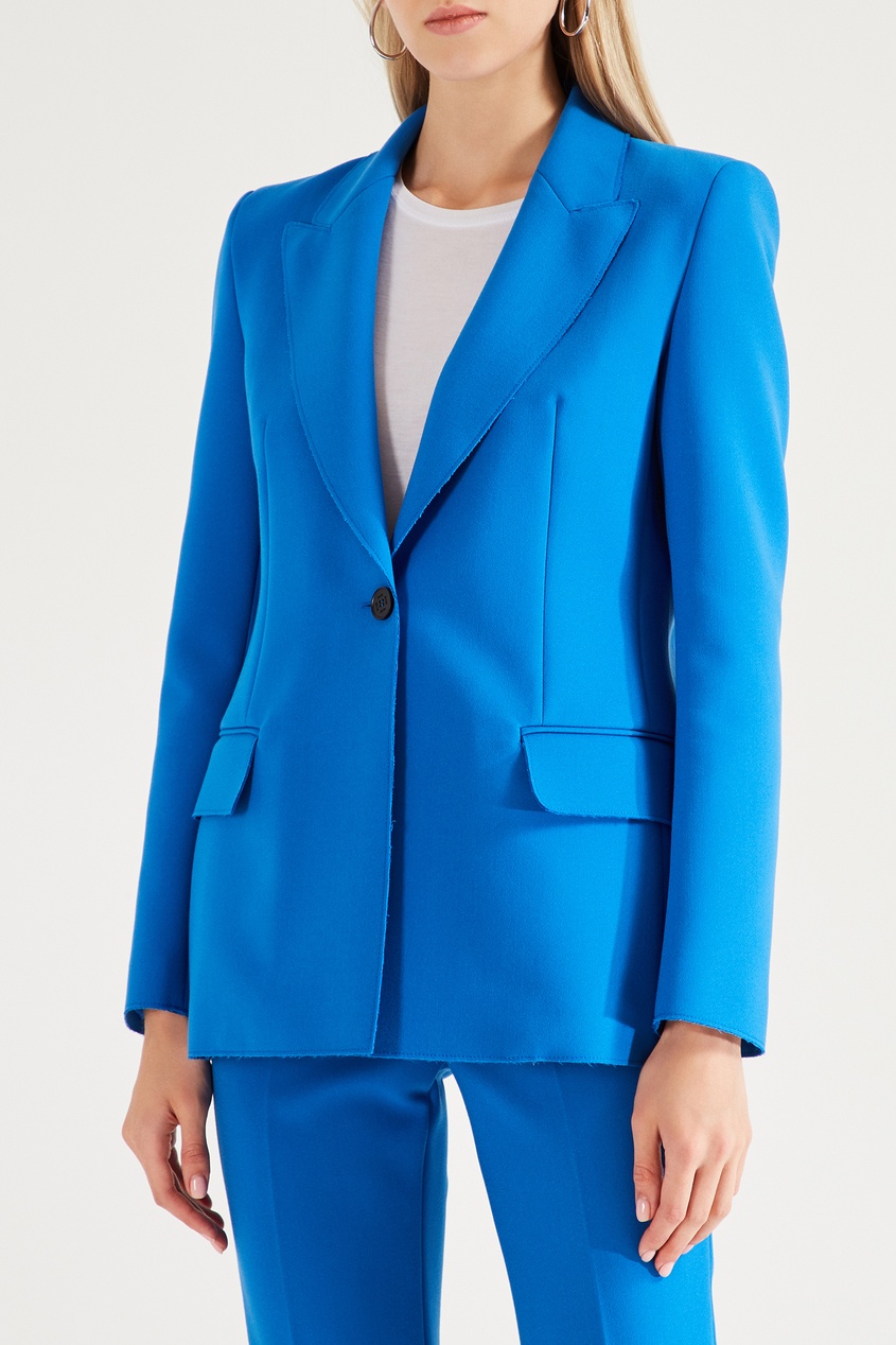 пиджак голубого цвета с чем носить