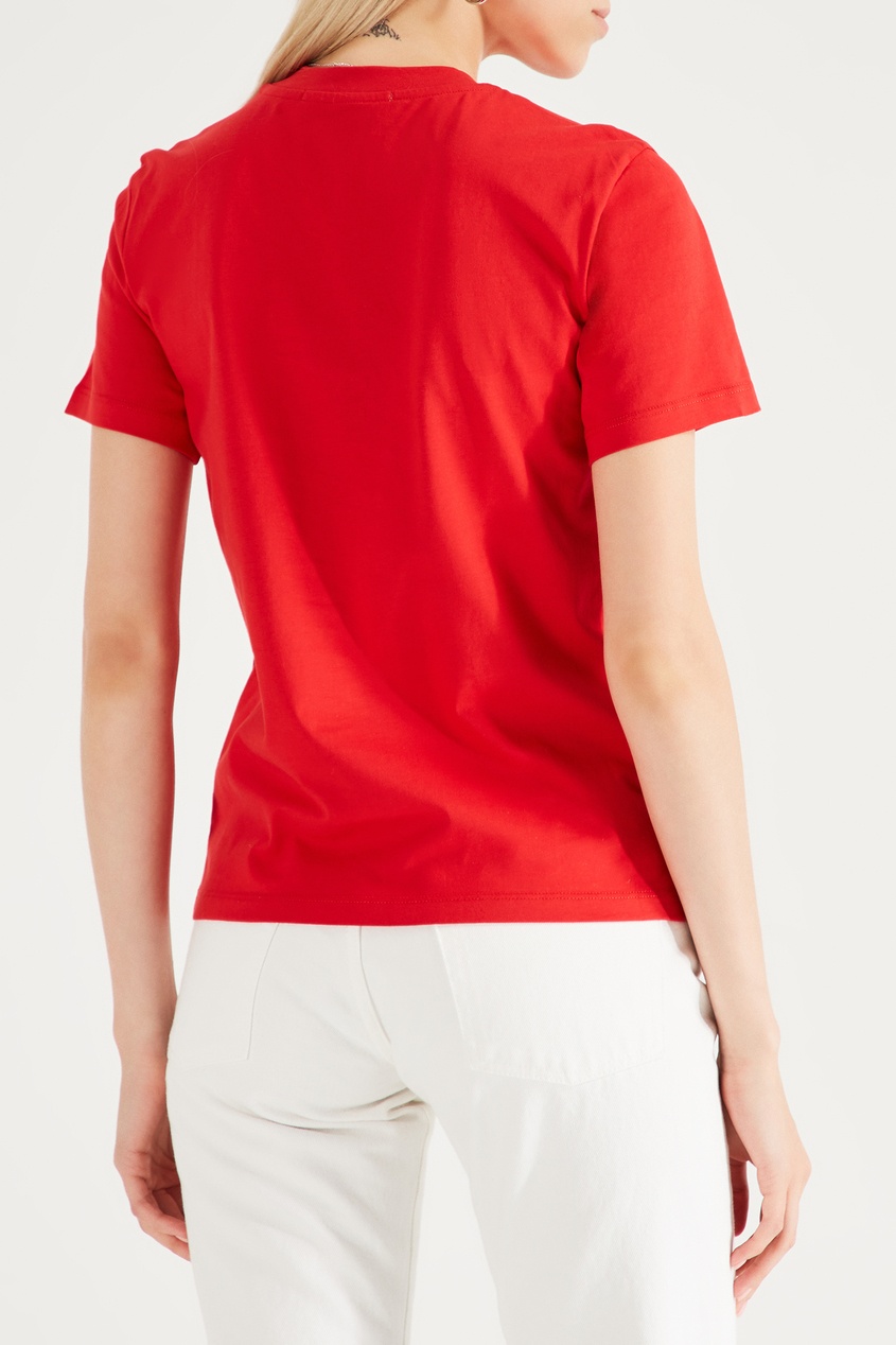 фото Красная футболка с принтом Msgm