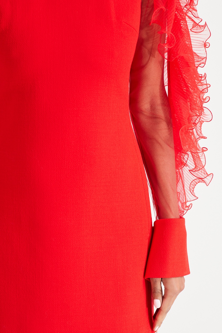 фото Короткое платье с объемными рукавами david koma