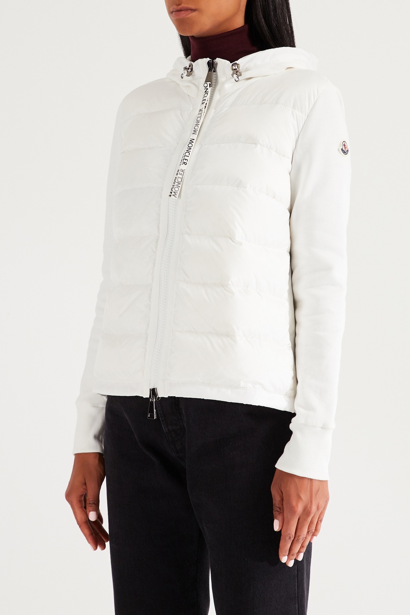 фото Комбинированная белая куртка moncler