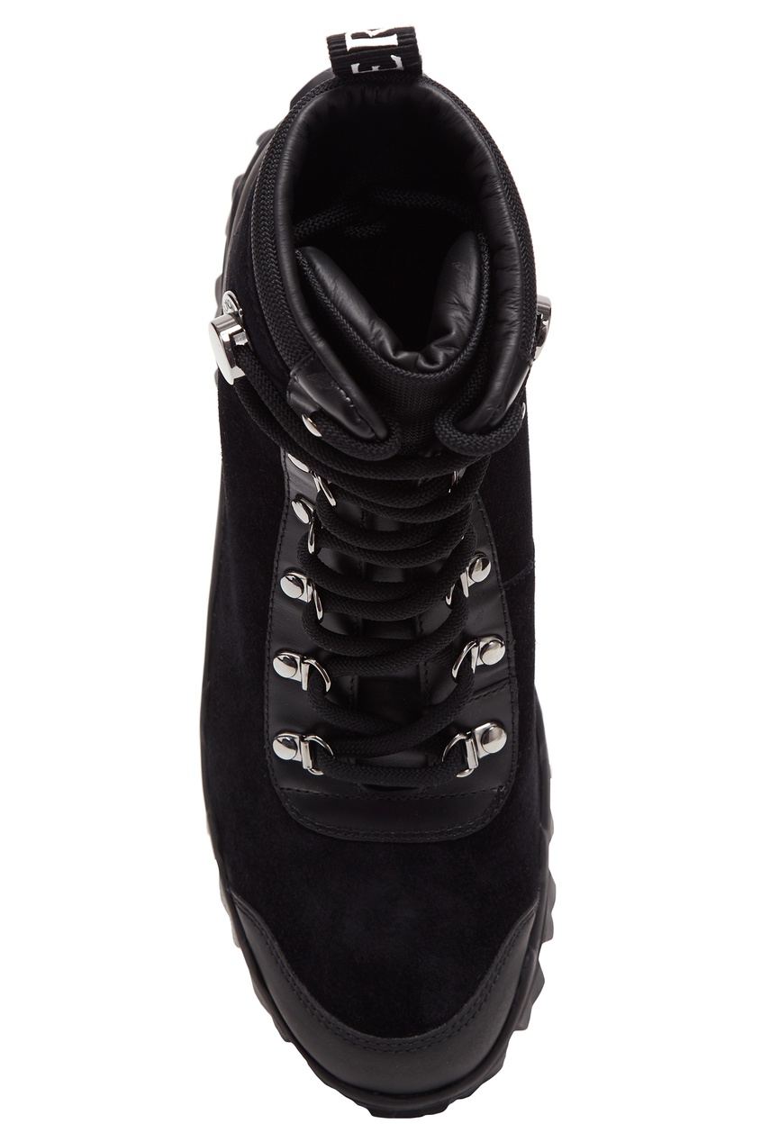 фото Черные ботинки на шнуровке moncler