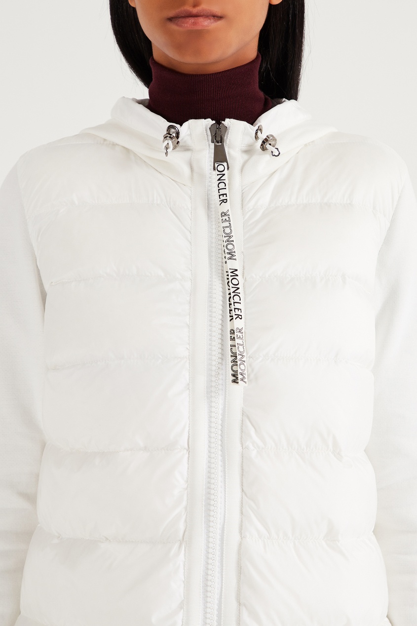 фото Комбинированная белая куртка Moncler