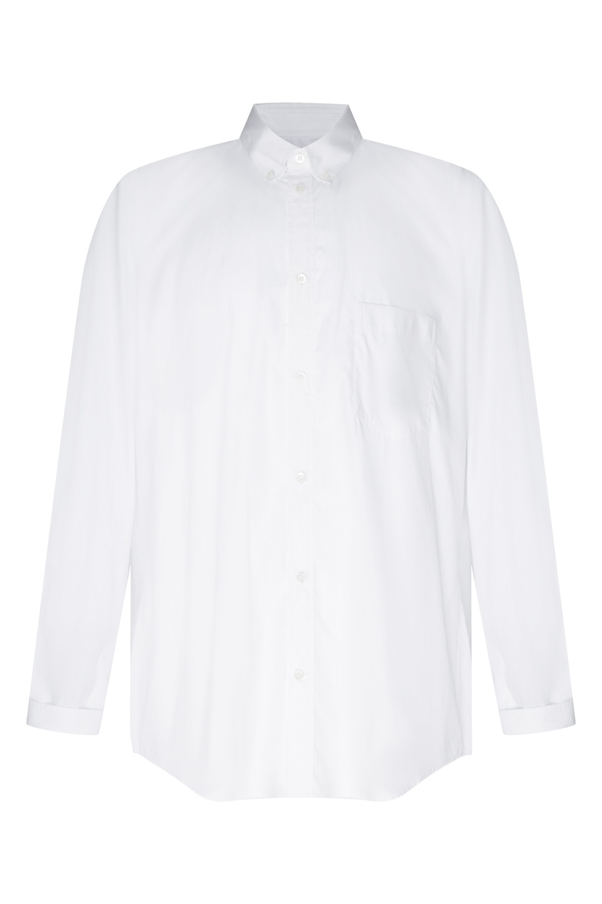 фото Белая рубашка из хлопка balenciaga