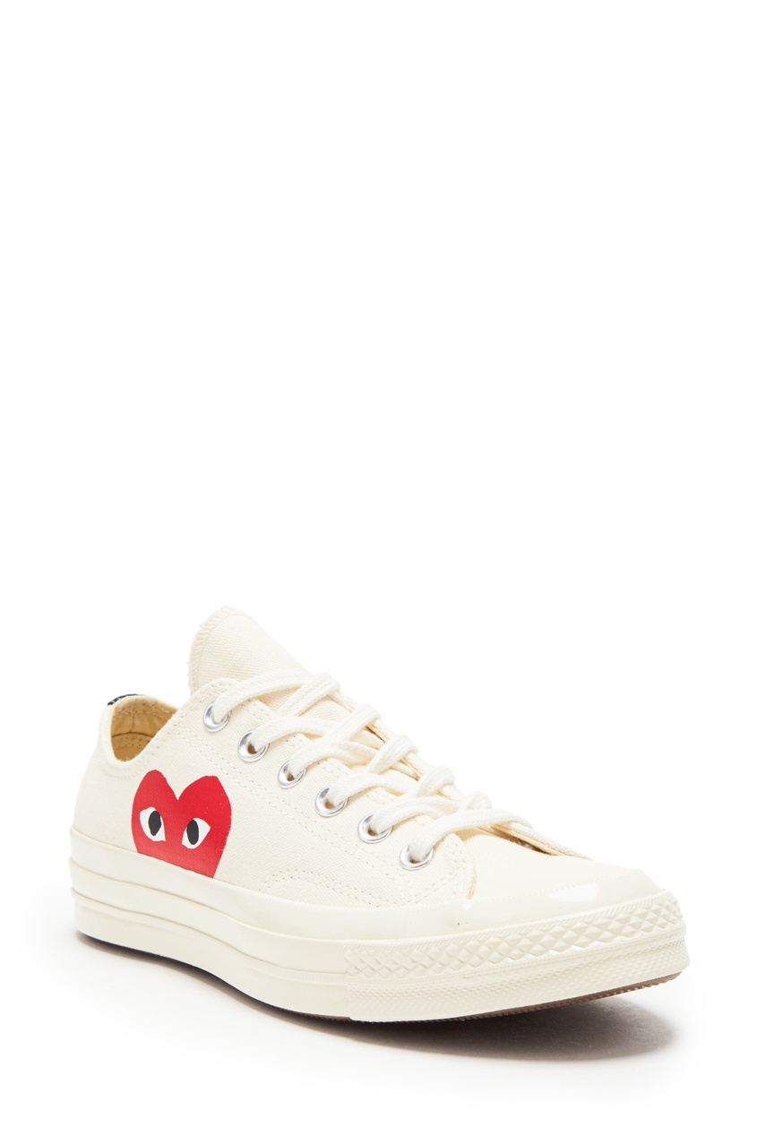 фото Белые кеды comme des garçons play x converse chuck 70