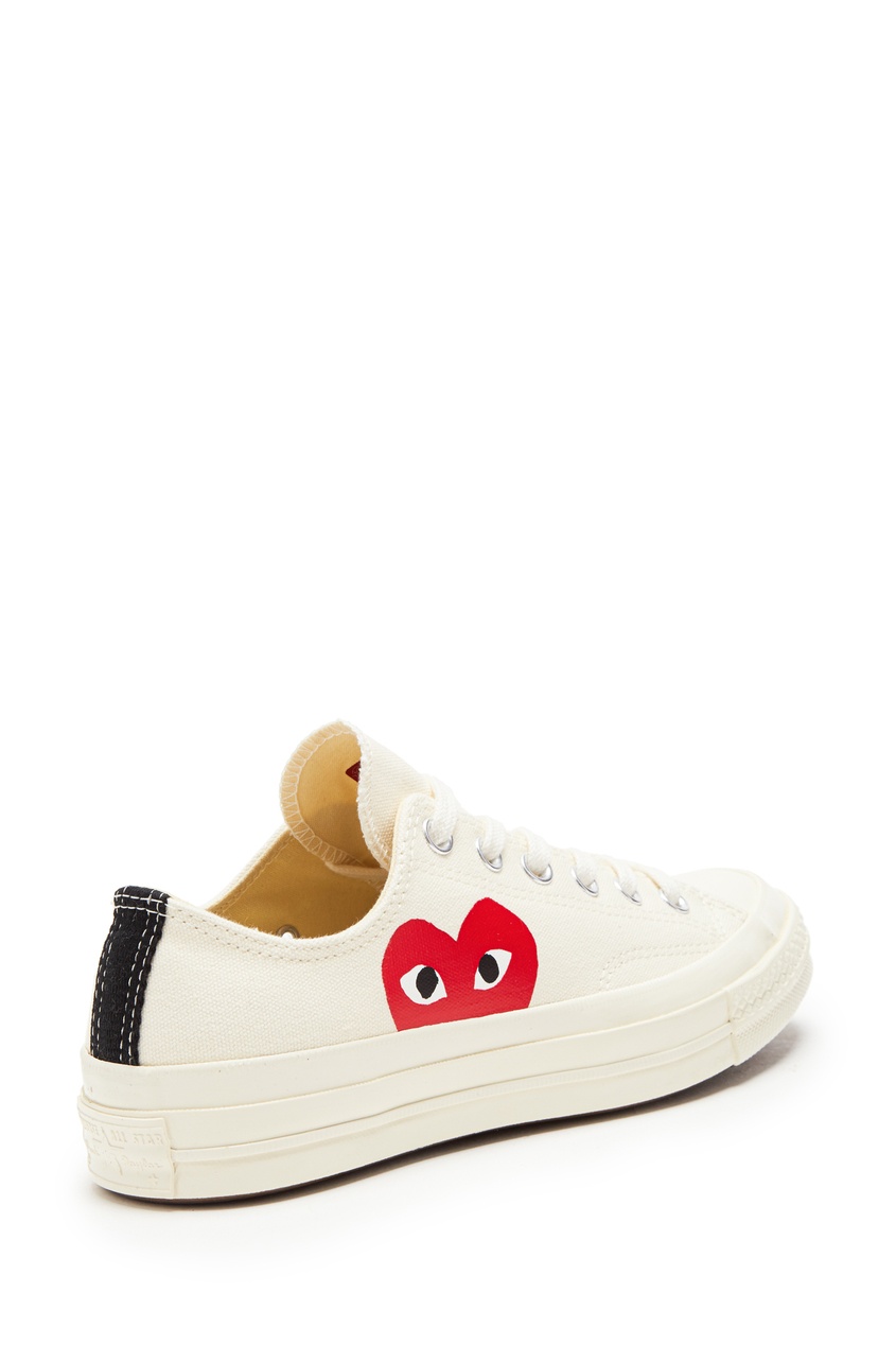 фото Белые кеды comme des garçons play x converse chuck 70