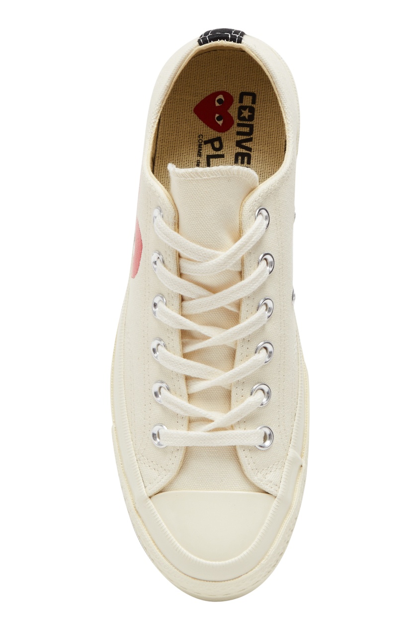 фото Белые кеды comme des garçons play x converse chuck 70