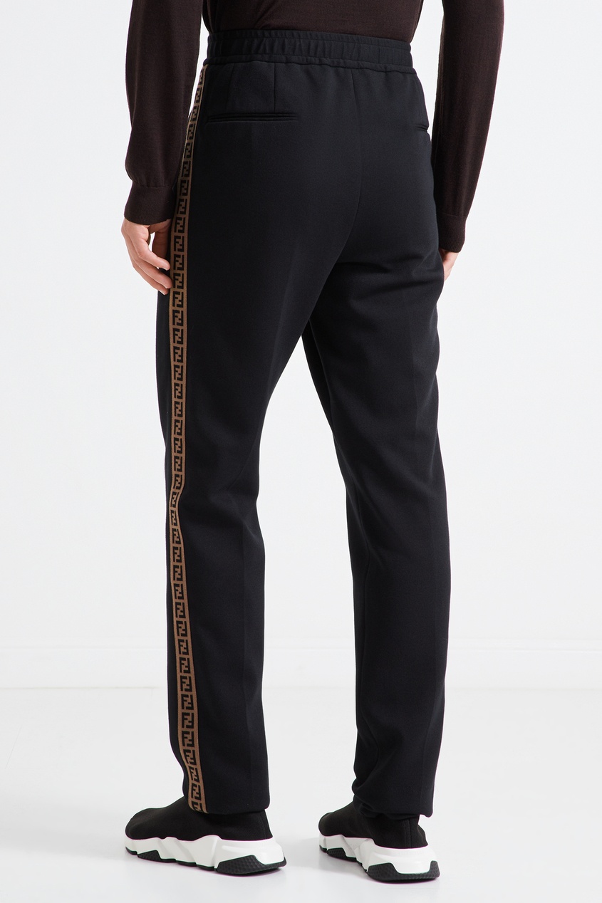 фото Черные брюки с лампасами Fendi