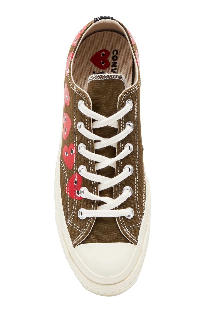 фото Кеды цвета хаки comme des garçons play x converse chuck 70