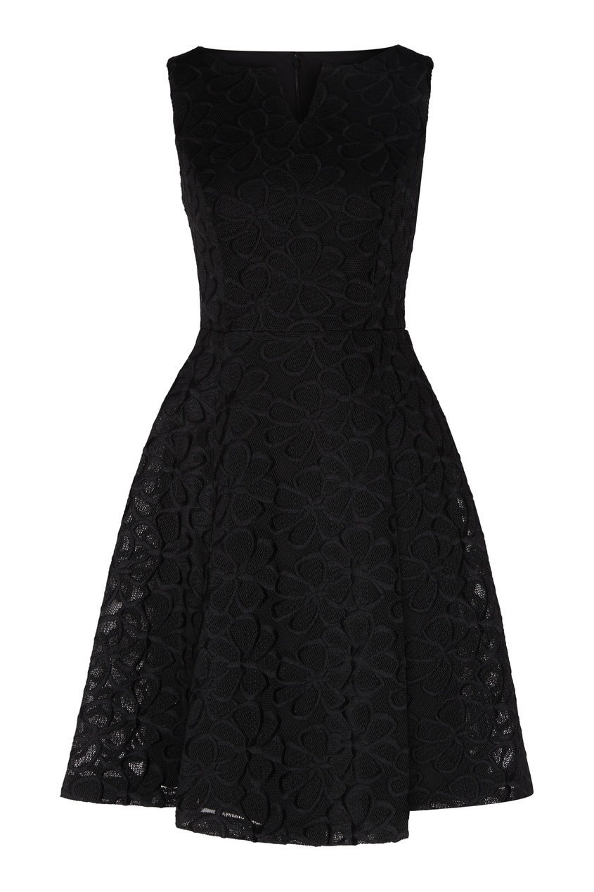 фото Черное платье с кружевной отделкой dkny