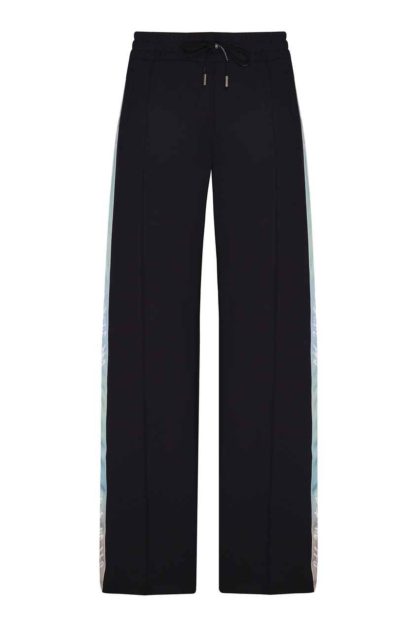 фото Черные брюки с разноцветными лампасами off-white